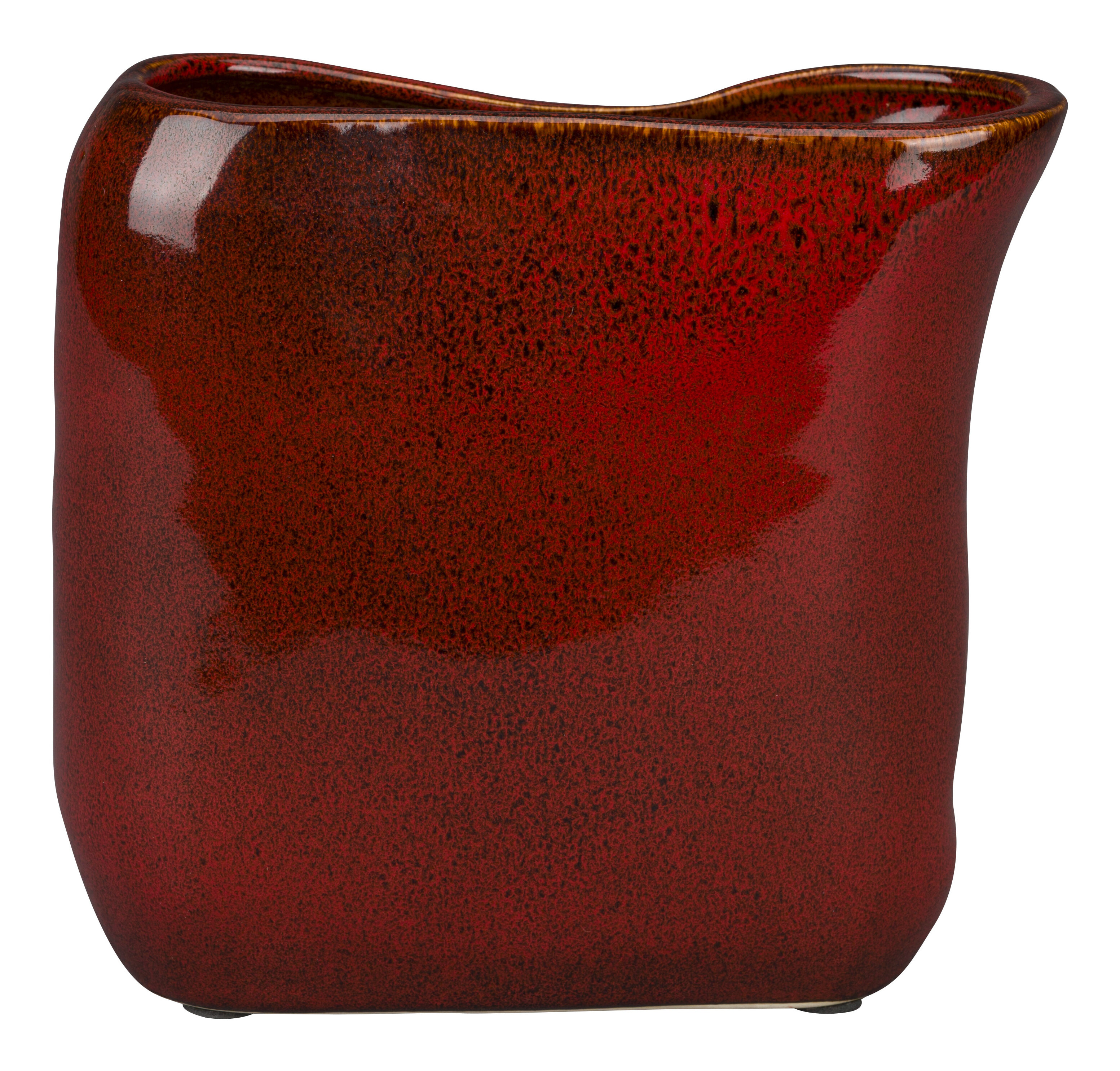 Dutchbone Vaas Edna 18cm - Rood | Dutchbone