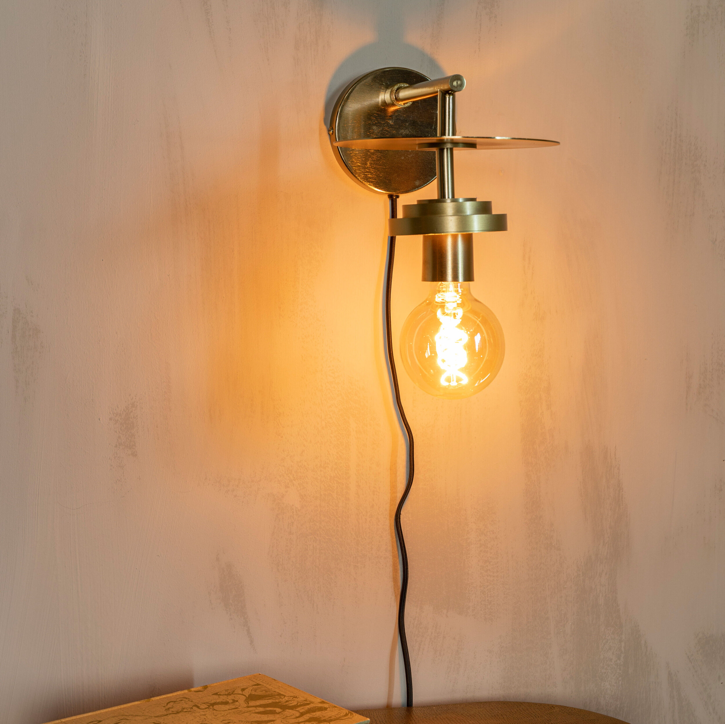 Dutchbone Wandlamp Aden - Brass | Dutchbone