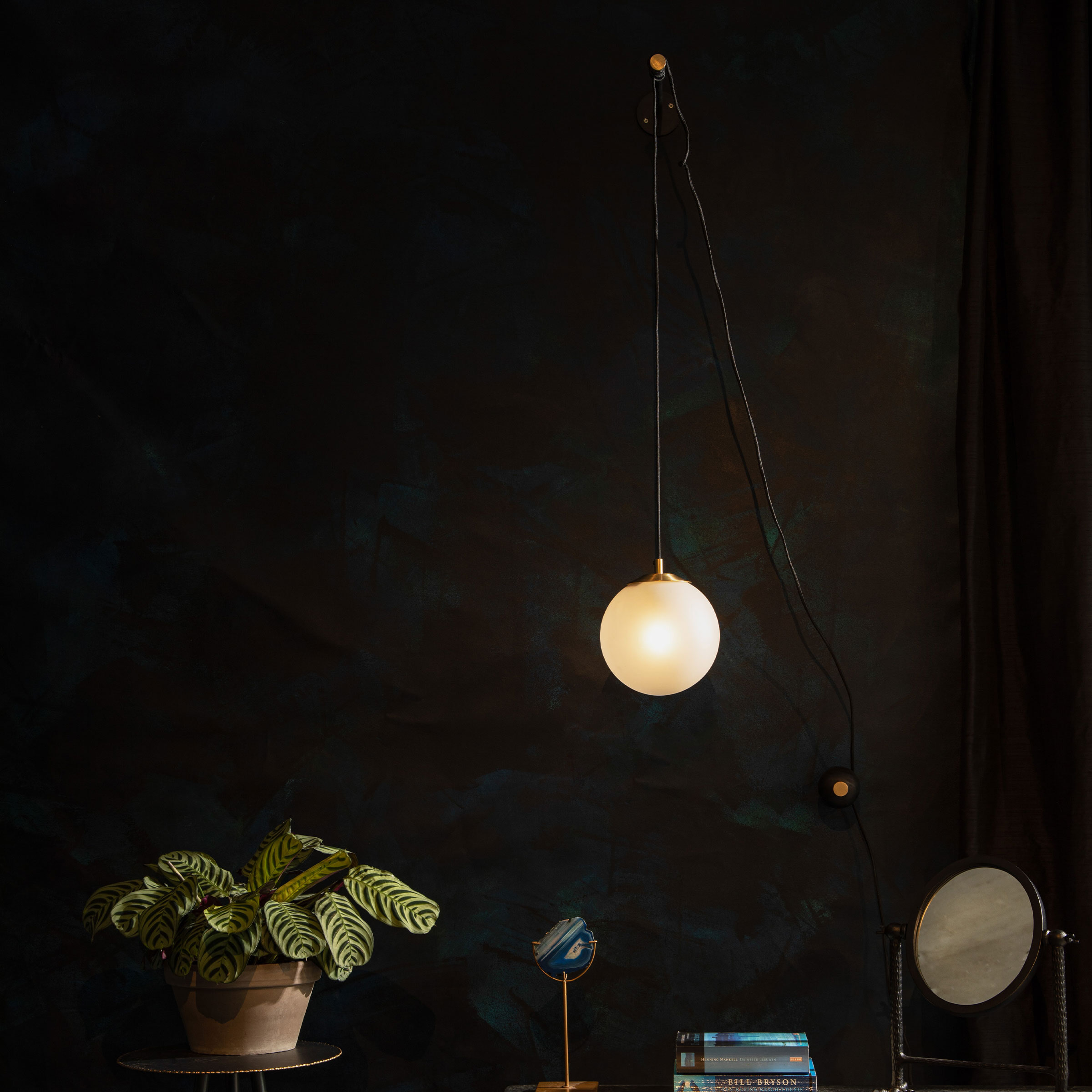 Dutchbone Wandlamp Bulan 76cm - Zwart | Dutchbone