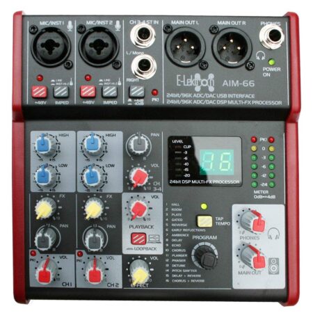 E-Lektron AIM-66 4 kanaals mengpaneel met USB interface | E-Lektron
