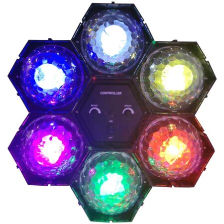 E-Lektron Astra 6+1 LED lichteffect - Muziekgestuurd - Retro discolamp | E-Lektron