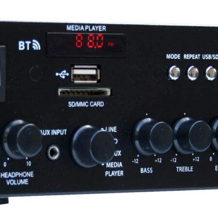 E-Lektron EL5-FB - Stereo versterker - Met Bluetooth en karaokefunctie | E-Lektron
