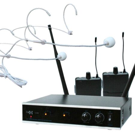E-Lektron IU-2082H draadloze UHF headsetmicrofoon set - 2-kanaals | E-Lektron