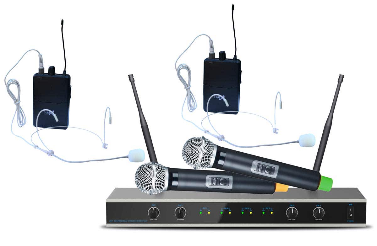 E-Lektron IU-4011MH draadloze microfoonset - 4-kanaals - UHF | E-Lektron