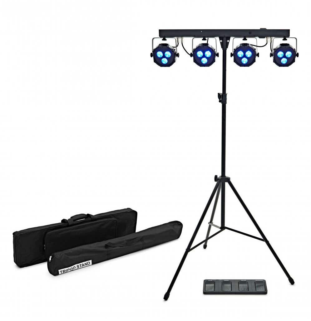 E-Lektron Power Bar - LED par lichtset - Met draadloze voetcontroller | E-Lektron