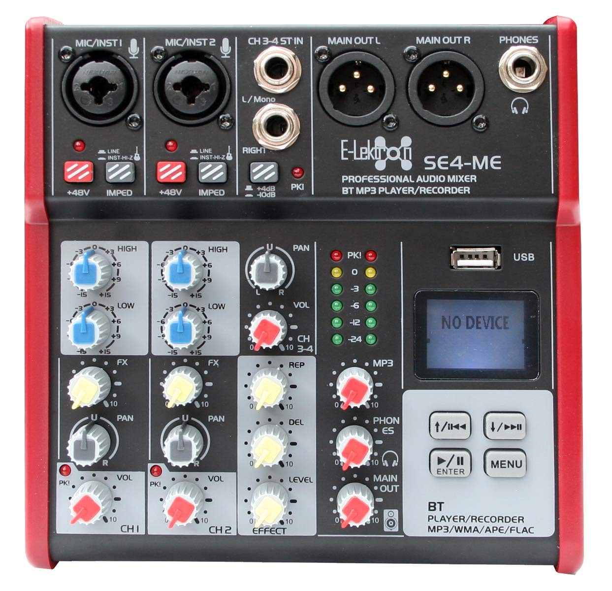 E-Lektron SE-4 live mengpaneel met Bluetooth en USB-opnamefunctie | E-Lektron