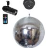 E-Lektron Spiegelbol Set - 25 cm disco bal - Inclusief motor en RGBW | E-Lektron