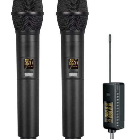 E-Lektron U-2 plug-in draadloze UHF microfoonset - 2 handmicrofoons | E-Lektron
