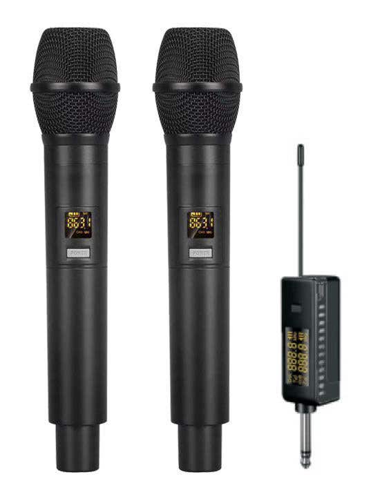 E-Lektron U-2 plug-in draadloze UHF microfoonset - 2 handmicrofoons | E-Lektron