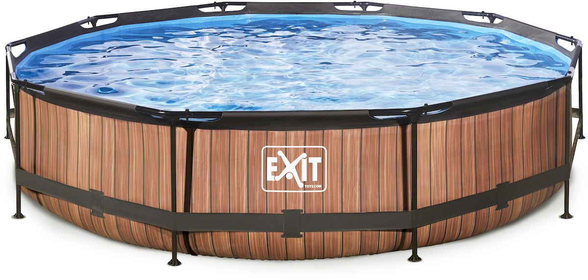EXIT Wood zwembad 360 x 76 cm met filterpomp | EXIT Toys