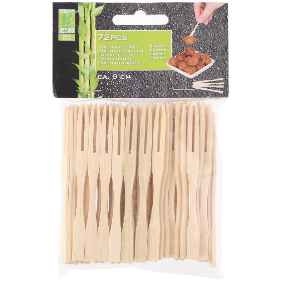Eco-Import Bamboo Cocktailvorkjes 72 Stuks |