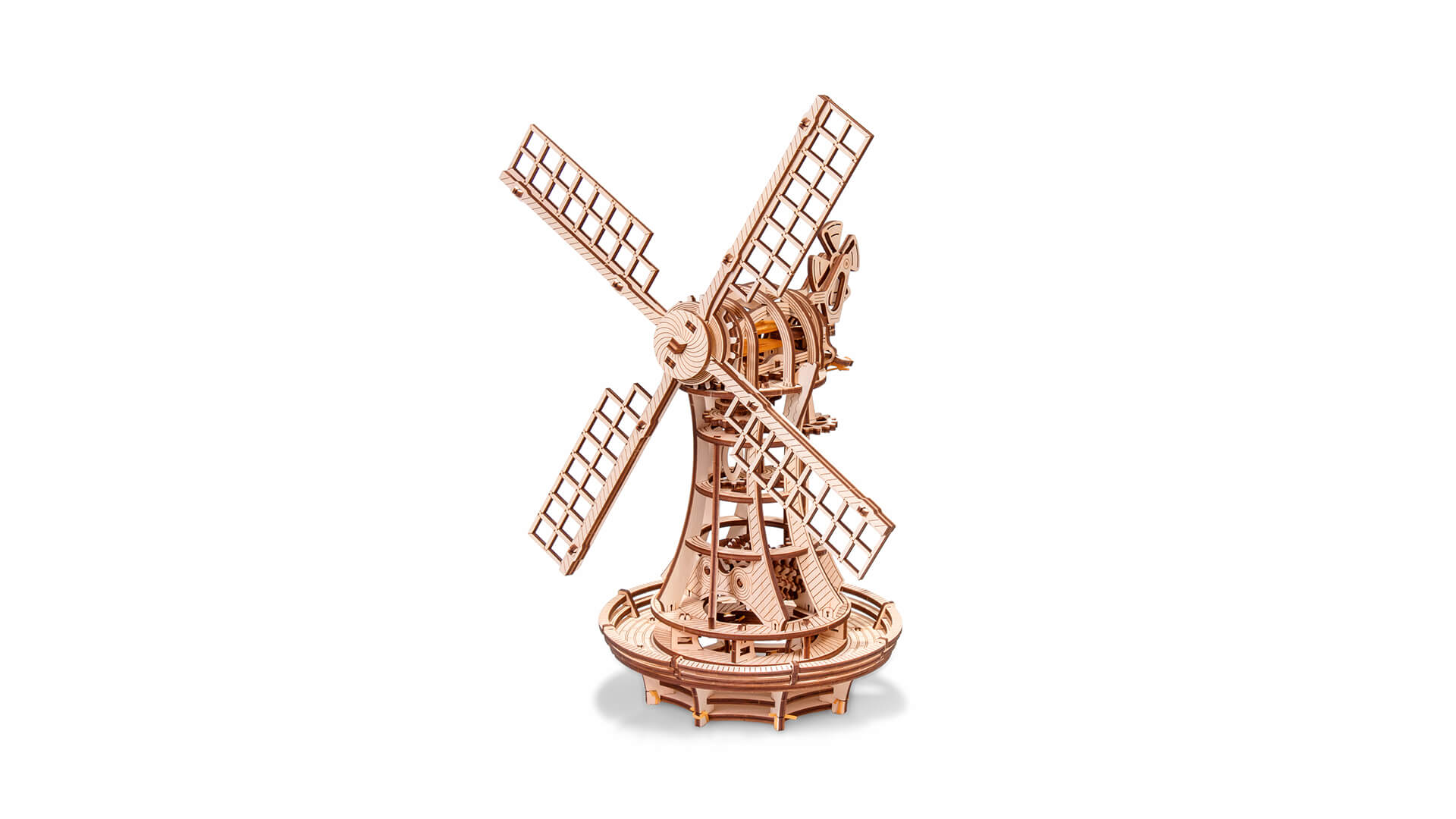 Eco Wood Art 3D Mechanische Puzzel Windmill | Eco Wood Art