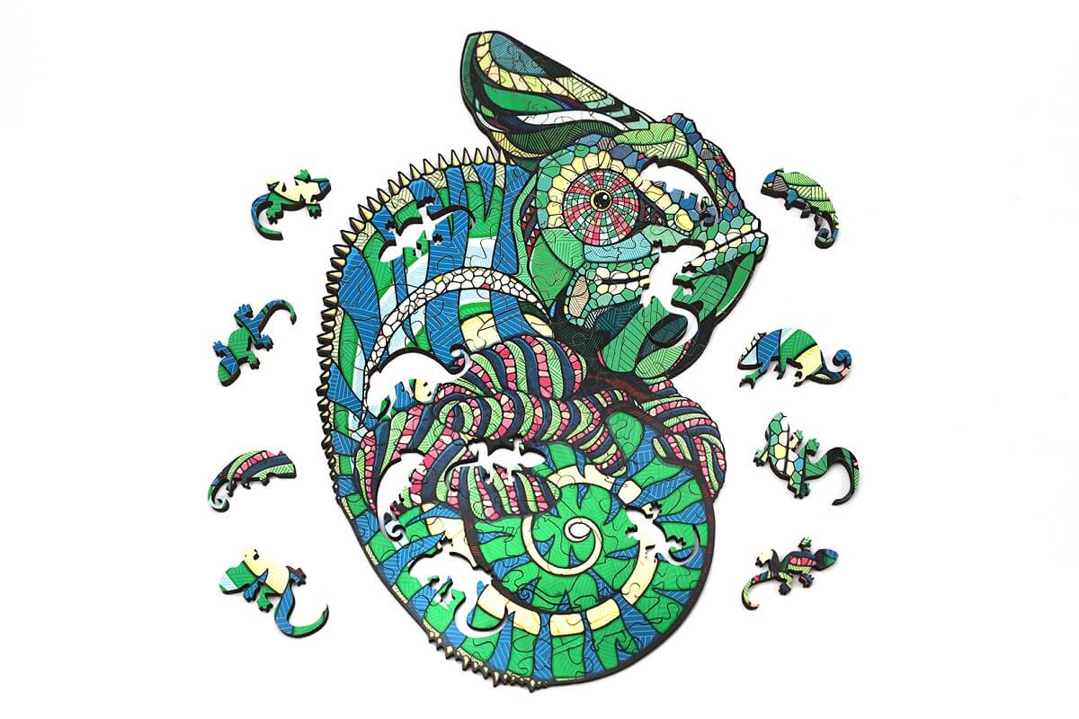 Eco Wood Art Houten Puzzel Kameleon | Eco Wood Art