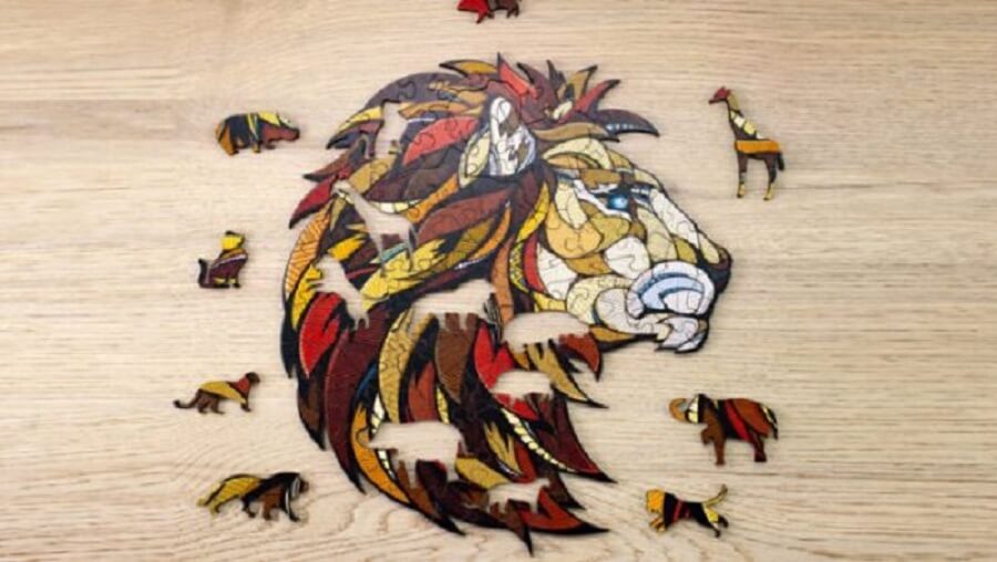 Eco Wood Art Houten Puzzel Lion | Eco Wood Art