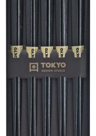 Eetstokjes Giftbox Zwart Hout - Tokyo Design Studio - 5 stuks | Tokyo Design Studio