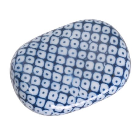 Eetstokjes Legger - Blauw met Traditioneel Patroon - 3 x 4.5 cm | Tokyo Design Studio