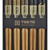 Eetstokjes Set - Tokyo Design Studio - Black Stripe - 5 paar | Tokyo Design Studio