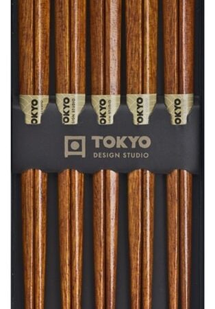Eetstokjes Set - Tokyo Design Studio - Donker Hout - 5 paar | Tokyo Design Studio