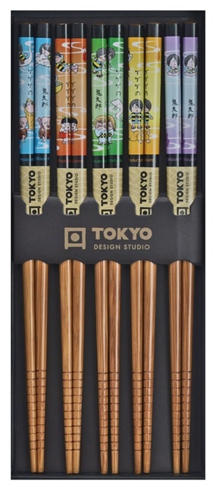 Eetstokjes Set - Tokyo Design Studio - Komisch Design - 5 Paar | Tokyo Design Studio