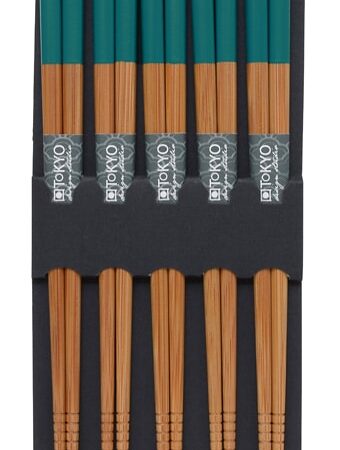 Eetstokjes met Blauwe Bovenkant - Set van 5 paar | Tokyo Design Studio