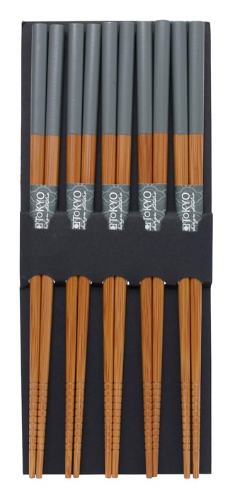 Eetstokjes met Grijze Bovenkant - Set van 5 paar | Tokyo Design Studio
