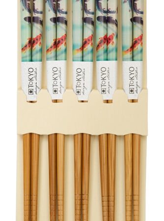 Eetstokjes met Kleurrijke Visillustraties - Tokyo Design - Set van 5 paar | Tokyo Design Studio