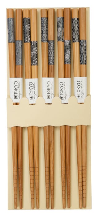 Eetstokjes met Uniek Figuurdesign - Set van 5 paar | Tokyo Design Studio