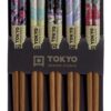 Eetstokjes met bloemenmotief - Tokyo Design Studio - 5 paar | Tokyo Design Studio
