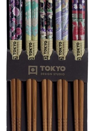 Eetstokjes met bloemenmotief - Tokyo Design Studio - 5 paar | Tokyo Design Studio
