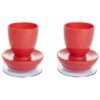 Eierdop met zuignap ( set van 2 stuks) | Kies uw kleur : Rood | ThuiszorgwinkelXL