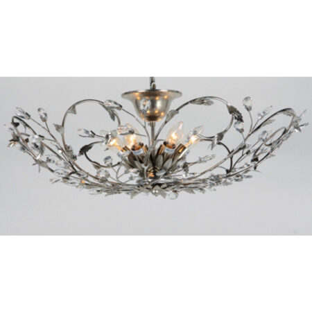 Elegance Plafonniere Bladzilver 6 lichts |