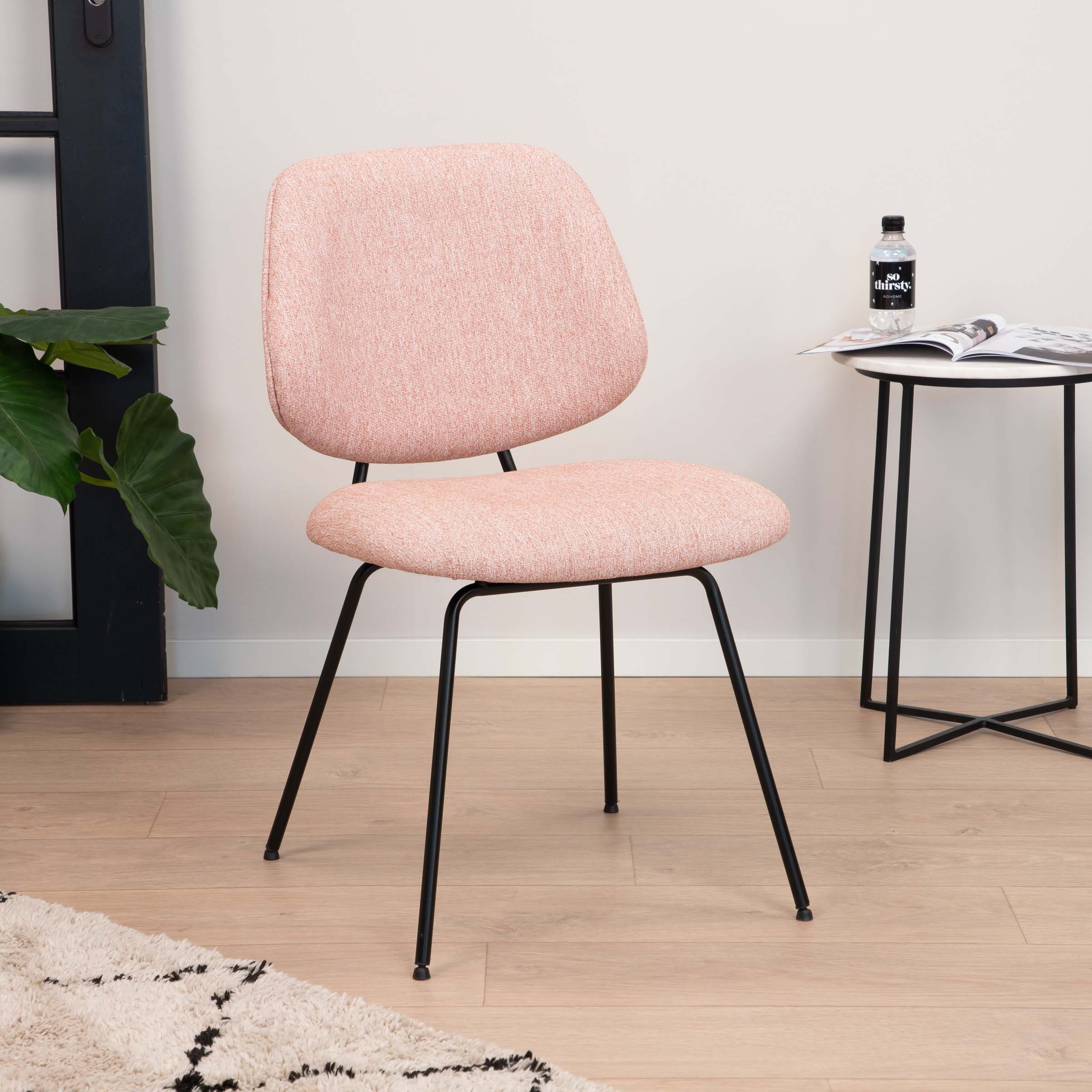 Eleonora Eetkamerstoel Lynn - Roze Fletcher | Eleonora