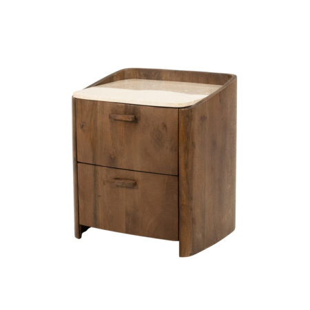 Eleonora Nachtkastje Mabel Marmer en mangohout