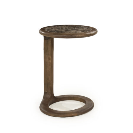 Eleonora Ronde Bijzettafel Vito Marmer en Mangohout