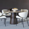 Eleonora Ronde Eettafel Aikin Travertin en Mangohout