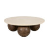 Eleonora Ronde Salontafel Babs Marmer en mangohout