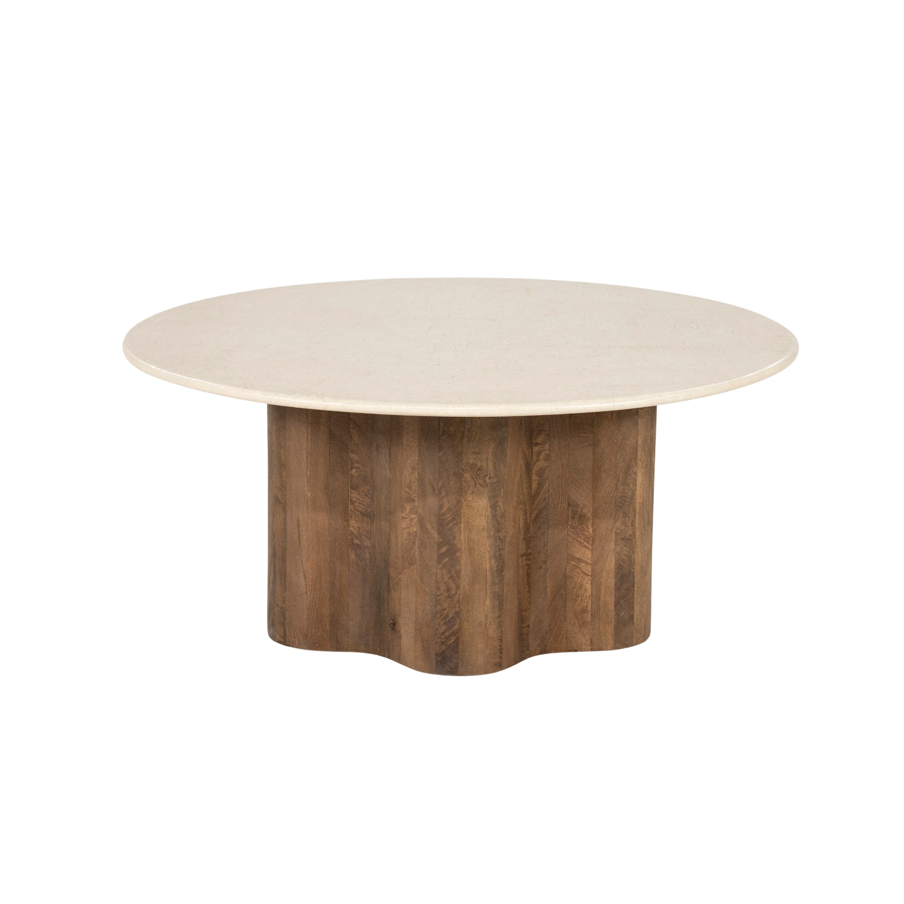 Eleonora Ronde Salontafel Bodhi Marmer en mangohout