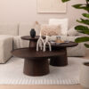 Eleonora Salontafel Ron Set van 3 stuks - Bruin - Rond | Eleonora