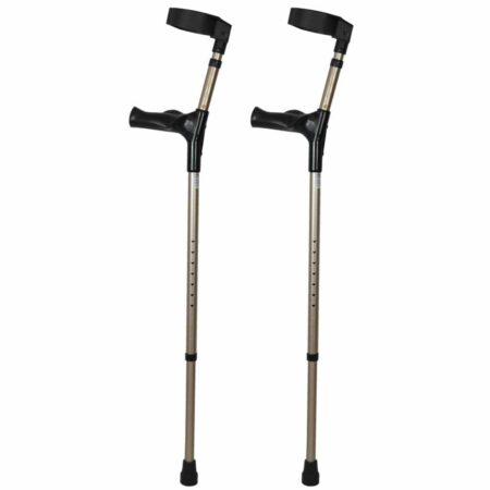 Elleboogkruk dubbel verstelbaar | Anatomische handgreep | Gesloten manchet | Max. gebruikersgewicht 100 kg | Brons metallic | PR30081-BZ | ThuiszorgwinkelXL