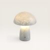 Elyos M - Paddenstoel lamp oplaadbaar Wit glas 23 cm - Draadloze tafellamp - Dressoir lamp - Scandinavisch design - Dimbaar - IP44 voor buiten - USB-C - 3000K Warm Wit | LUSENZ