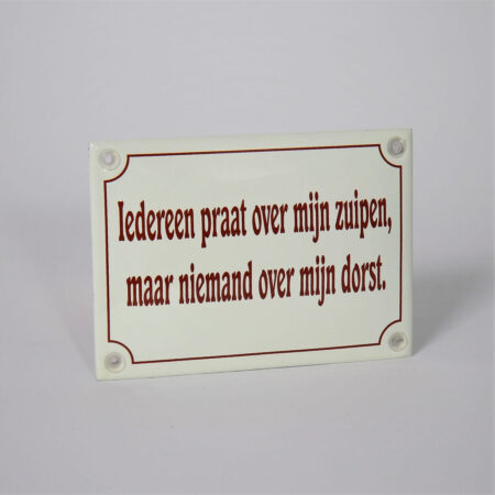 Emaille Funbord / Iedereen praat over | Topemaille