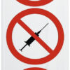 Emaille Toiletverbodsbord met 3 pictogrammen | Emaigro