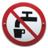 Emaille bord Geen drinkwater | Topemaille
