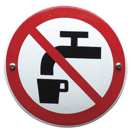 Emaille bord Geen drinkwater | Topemaille