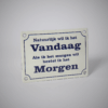 Emaille bord Natuurlijk vandaag | Topemaille