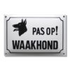 Emaille bord pas op waakhond | Topemaille