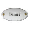 Emaille deurbord ovaal Dames | Topemaille