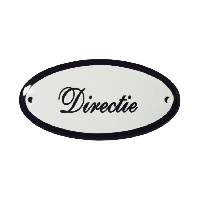 Emaille deurbord ovaal Directie | Emaigro