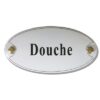 Emaille deurbord ovaal Douche | Topemaille