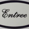 Emaille deurbord ovaal Entree | Emaigro